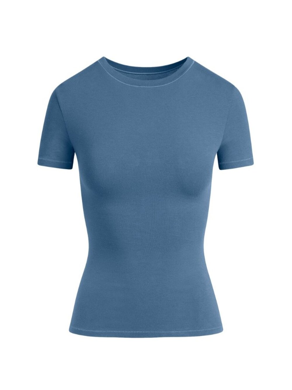 SKIMS- Cotton Jersey T Shirt- Harbor Blue- M
